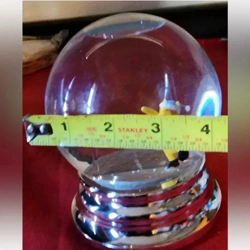 Disney Pooh Bear With Picture Frame ( RARE ) Edition Snowglobe